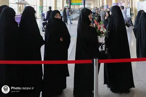 استقبال از علیرضا بیژنی، قاری و موذن بارگاه منور رضوی در بازگشت از مسابقات بین&zwnj;المللی قرآن کریم مالزی