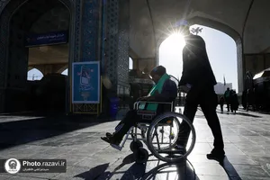 تشرف کاروان توان&zwnj;یابان زیارت اولی&zwnj; سراسر کشور به حرم مطهر رضوی