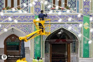 حال و هوای حرم مطهر رضوی در ایام میلاد حضرت معصومه سلام الله علیها