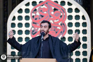 اجتماع بزرگ عزاداران نبوی در صحن پیامبر اعظم(ص) حرم مطهر رضوی