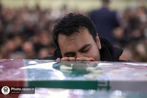 وداع با پیکرهای مطهر 12 شهید گمنام دفاع مقدس در مشهد