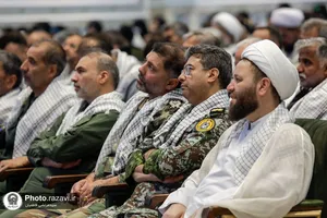 پخش زنده سخنرانی رهبر معظم انقلاب در تالار قدس حرم مطهر رضوی