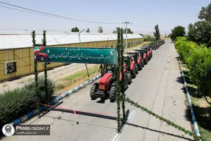 آئین بهره برداری از ماشین آلات کشاورزی جدید در مزرعه نمونه