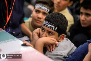 مراسم وداع با شهید گمنام دفاع مقدس در اعتکاف نوجوانان