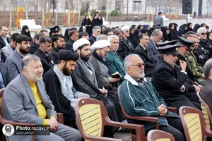 آیین رونمایی یادمان شهید گمنام زائرشهر رضوی
