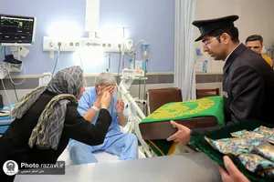 حضور خدام حرم مطهر رضوی در بیمارستان جوادالائمه(علیه&zwnj;السلام)