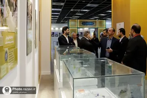 بازدید جمعی از مسئولین حرم امام حسین علیه السلام از نمایشگاه رواق خدمت