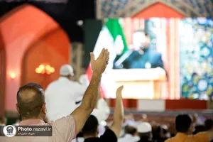 مراسم عزاداری زائران عرب زبان در حرم مطهر رضوی
