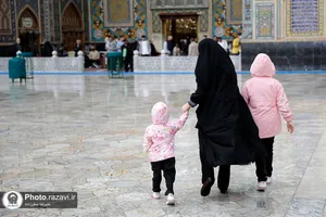 بارش باران بهاری در حرم مطهر رضوی