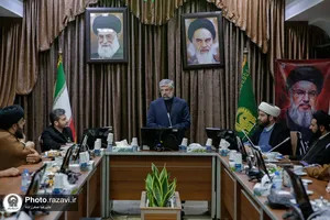 دیدار اعضای مجمع فعالین رسانه حوزه علمیه خراسان با مدیر عالی حرم مطهر رضوی