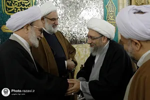 دیدار رئیس تشخیص مصلحت نظام با علما و اساتید حوزه علمیه مشهد مقدس
