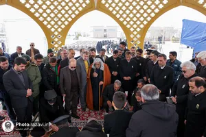 آیین رونمایی یادمان شهید گمنام زائرشهر رضوی