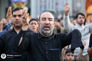 آیین چهارپایه خوانی در سالروز شهادت امیرالمومنین علیه السلام در حرم مطهر رضوی - 1