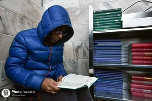 بارش باران بهاری در حرم مطهر رضوی