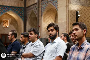 جلسه دفاع از پایان&zwnj;نامه در حرم مطهر رضوی