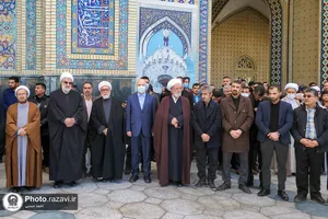 تشییع پیکر حجت الاسلام غلامرضا اسدی در حرم مطهر رضوی