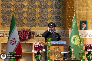 آیین تعویض پوش ضریح و پرچم گنبد منور رضوی در روز میلاد امام مهربانی&zwnj;ها