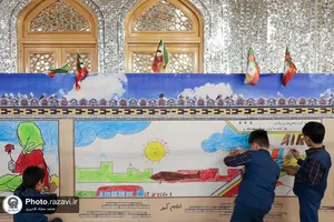 رنگ آمیزی دیوار نقاشی وقایع تاریخی انقلاب
