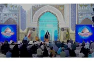 شادمانی زائران حرم مطهر رضوی در شب میلاد امام هادی(ع)