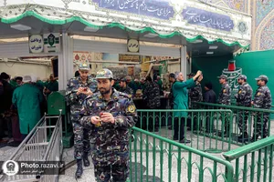 تشرف پرسنل پدافند هوایی شمال شرق به حرم مطهر رضوی