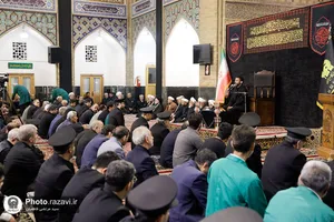 عزاداری روز شهادت امام صادق علیه&zwnj;السلام در حرم مطهر رضوی