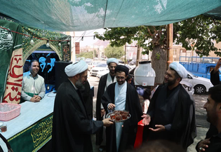 بازدید مسئولان ملایر از روند خدمت رسانی زائر سرای امام رضا (ع) به مسافران اربعین