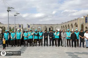 تشییع پاکبان خدوم مشهدی در حرم مطهر رضوی