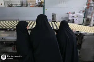 بازدید کارکنان آستان قدس از شرکت صنایع غذایی رضوی