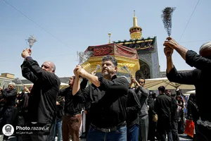 حرم مطهر رضوی در روز رحلت پیامبر اکرم و شهادت امام حسن مجتبی علیهم&zwnj;السلام