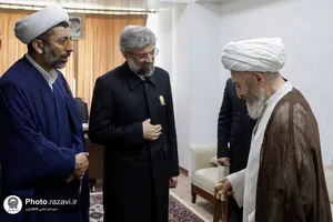 دیدار مدیر عالی حرم مطهر با آیت الله سبحانی