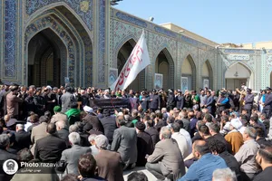 تشییع پیکر حاج سید رضا موید خراسانی در حرم مطهر رضوی