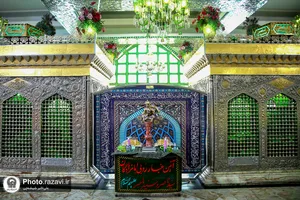 حضور خدام حرم مطهر رضوی در آیین غبارروبی امامزادگان سیدناصر و سیدیاسر