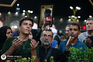 مراسم بزرگداشت چهلمین روز تدفین رهبر شهید انقلاب اسلامی در حرم مطهر رضوی