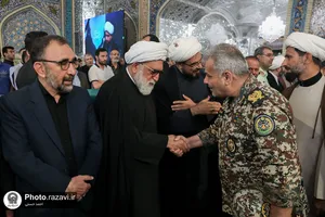 مراسم بزرگداشت آیت الله رئیسی در حرم مطهر رضوی