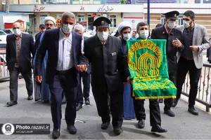 حضور خادمین حرم مطهر رضوی در بیمارستان شهید منصور عارفیان ارومیه