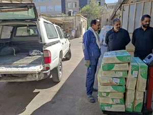 توزیع اقلام غذایی میان موکب&zwnj;های خدمت&zwnj;رسان به زائران امام رضا (ع) + تصاویر