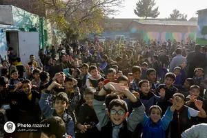 حضور خدام حرم مطهر رضوی در مدرسه شهید عباسپور مشهد