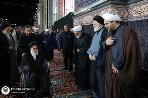 مراسم بزرگداشت چهلمین روز تدفین رهبر شهید انقلاب اسلامی در حرم مطهر رضوی