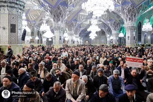 مراسم سالروز پیروزی انقلاب اسلامی در حرم مطهر رضوی