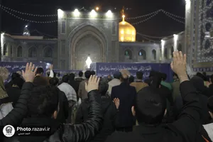 مراسم وداع معتکفین رجبیه در حرم مطهر رضوی