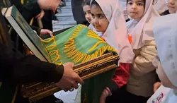 سفرمعنوی مشهد دانش آموزان کرج توسط گروه پرچم و خادم یاران رضوی