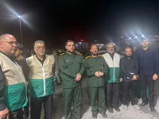 بازدید فرمانده سپاه ناحیه ساوه از موکب امام رضا (ع) جاماندگان کربلا / گزارش ویدئویی