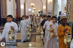 استقبال از ماه مبارک رمضان در حرم مطهر رضوی