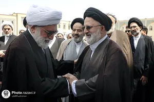 تشییع پیکر مرحوم سید جواد حجازی در حرم مطهر رضوی