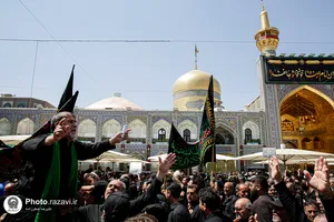 حرم مطهر رضوی در روز رحلت پیامبر اکرم و شهادت امام حسن مجتبی علیهم&zwnj;السلام