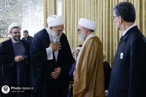 مراسم جشن عید ولادت پیامبر اکرم صلی&zwnj;الله&zwnj;و&zwnj;علیه&zwnj;وآله در تالار ولایت حرم مطهر رضوی 
