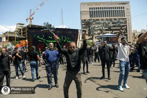 حضور دسته های عزاداری در خیابان&zwnj;های منتهی به حرم مطهر رضوی
