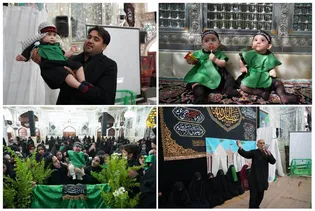 طنین ندای «یا علی‌اصغر (ع)» در آستان حضرت حسین بن موسی الکاظم (ع)