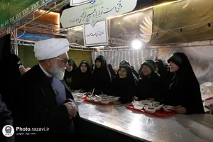 بازدید تولیت آستان قدس رضوی از موکب دخترانه نجمه