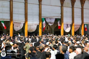 مراسم تشییع پیکر شهدای حرم احمد بن موسی در شیراز